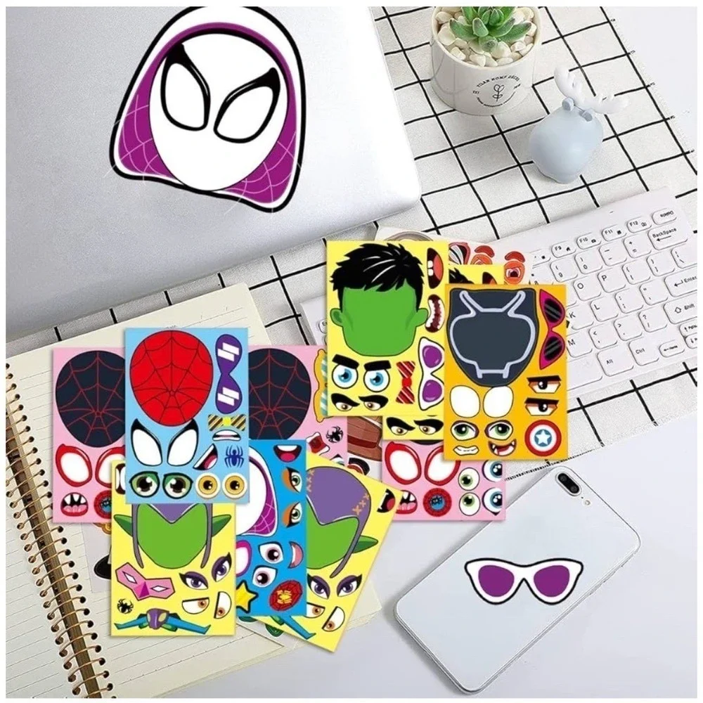 36 Pcs Make Your Own Spidey Friends Toys Stickers Sheet Birthday Party Favors